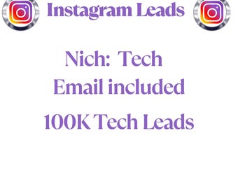100K Tech Emails  with Instagram Profiles and its Data  (Business & Non Business )
