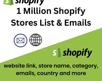 1 Million Shopify Stores List & Emails