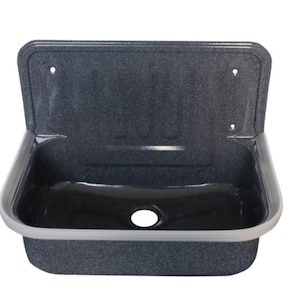 vintage enamel sink water basin grey marble mounted sink