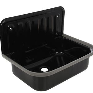 vintage enamel sink water basin black wall mounted sink