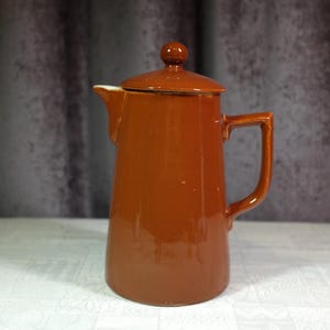 Vintage British 1959 Lovatt’s Langley Mill Pottery Large Heavy 2 Pint Traditional Brown Stoneware Tea Coffee Pot