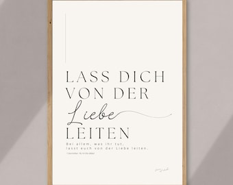 Christelijke poster 1 Korintiërs 16 Bijbelvers | Lied van de liefde Moderne wanddecoratie | Christelijke cadeaus Doop, housewarming, verjaardag