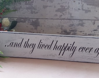Novelty Disney Inspired Metal Sign Wall Plaque Happily Ever After Gift