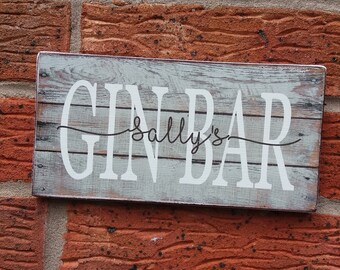 Personalised Hanging Bar License Sign Metal Plaque Pub Kitchen Vintage Retro Gin