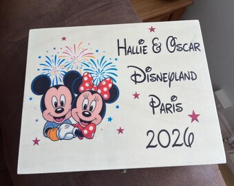 Personalized Disneyland Paris Wooden Memory Box