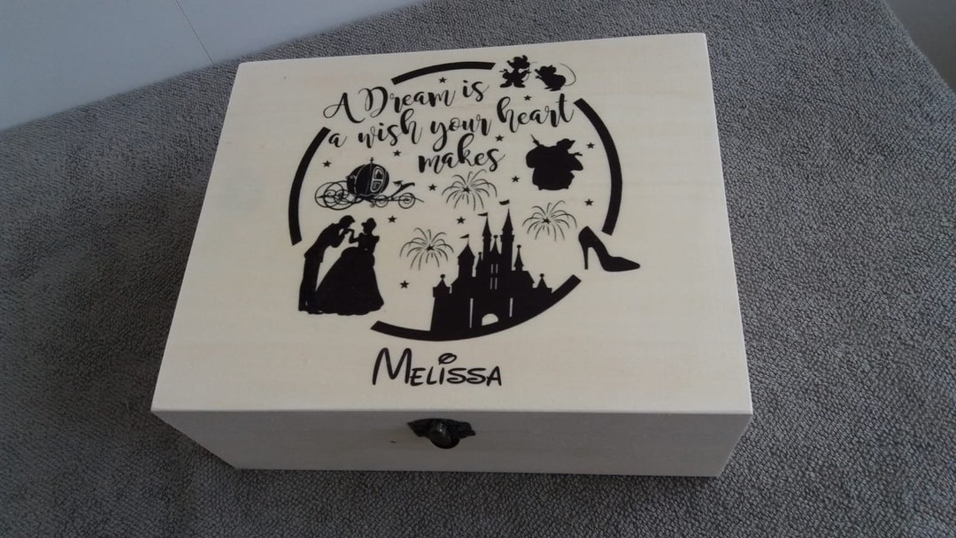 Personalized Disney Keepsake Box: Vintage Wooden Memory Box - Etsy