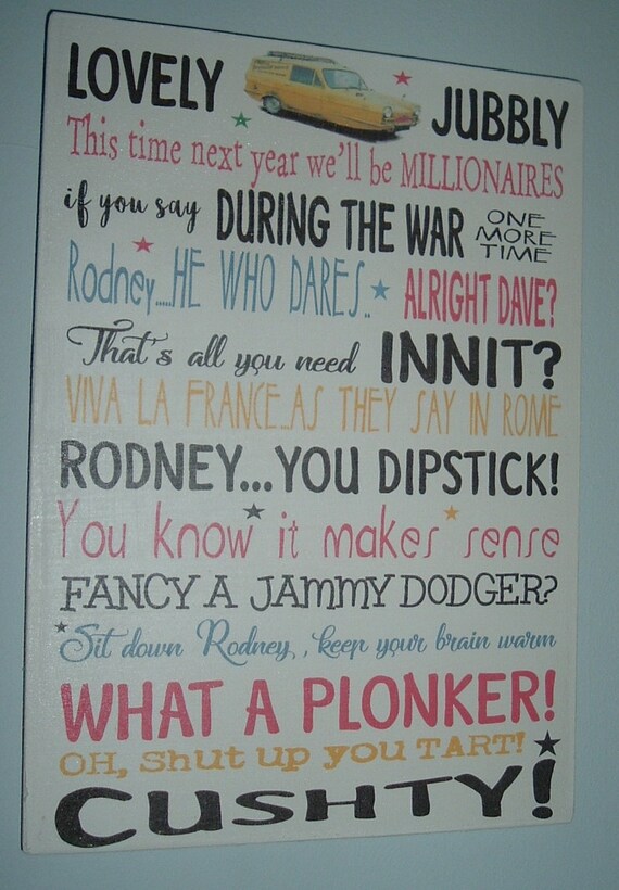 Shabby vintage chic only fools /& horses phrases wall hanging wooden sign plaque