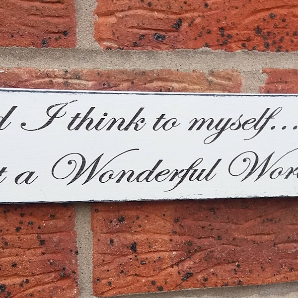 What a Wonderful World Sign Etsy