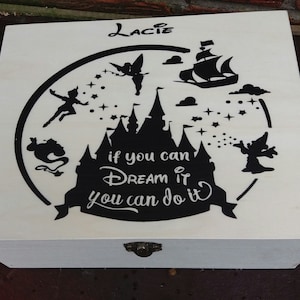 Vintage Disney Keepsake Memory Box personalized birthday Memories wooden gift box treat box personalized xmas family
