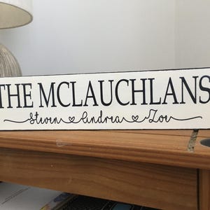 Cartello in legno personalizzato &quot;Home Sweet Home&quot; - Targa con nome della famiglia