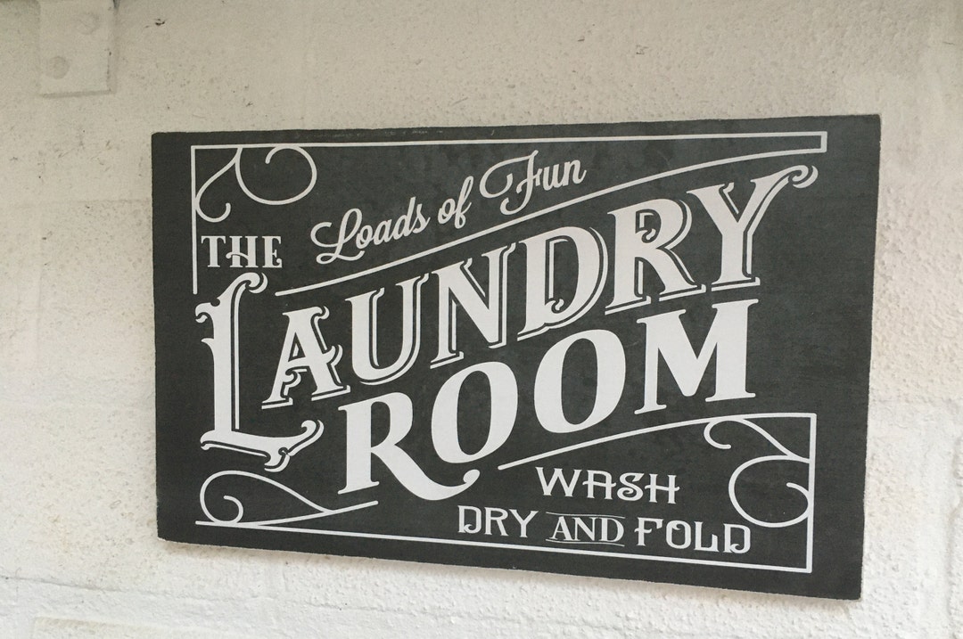 Loads of Fun Laundry Room Wash Dry and Fold Chalkboard Effect Xmas Gift ...