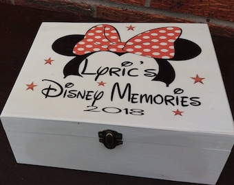 Personalized Disney Keepsake Box, Wooden Memory Box