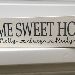 Home Sweet Home personalized sign shabby vintage chic personalised new home house warming  plaque