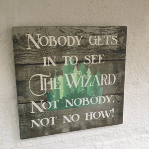 Wizard of Oz Sign: Rustic Shabby Chic Home Decor Plaque