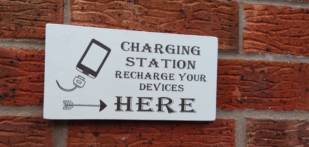 Charging Station Mobile Phone Home Office Work Pub Recharge Phone Sign ...