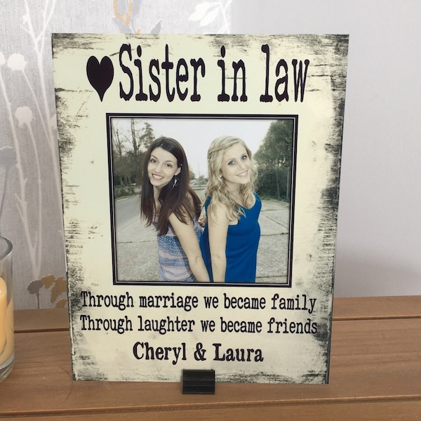 Sister in law personalized metal sign became friends personalised gift