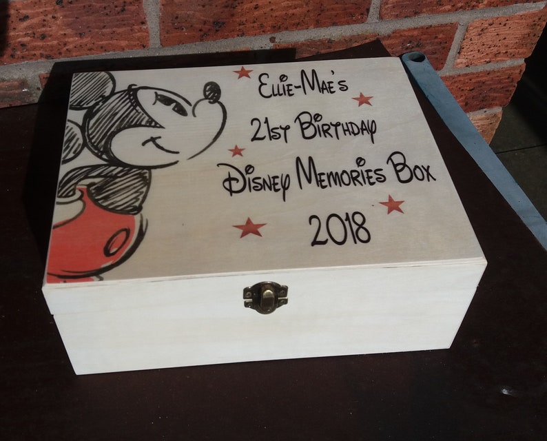 Vintage Disney Keepsake Memory Box Personalized 21st Birthday Etsy UK