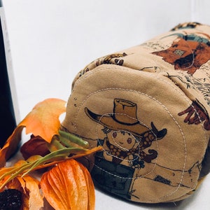 Harvest Time Scarecrows Wine Bag Hostess Gift Thanksgiving Wine Bottle Bag image 6