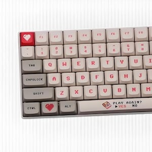 Retro Anime Keycap Set: PBT XDA Profile, Mechanical Keyboard
