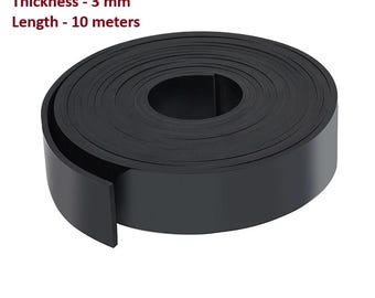 40x3 mm - 10 meters rubber strip, rubber strip, rubber sealing strip 40x3 mm, universal sealing strip, elastic strip, protective strip