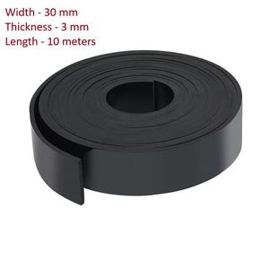 30x3 mm - 10 meters sealing strip, rubber strip, rubber sealing strip 30x3 mm, universal sealing strip, elastic strip, protective strip