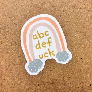 abcdeFUCK Adesivo de vinil arco-íris