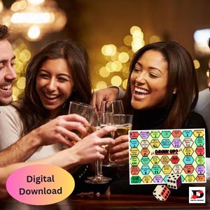Drinking Board Game Printable | Instant Download Digital Blackout & Pass Out Drinking Game for Parties