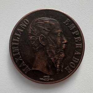 Coin 1 pesos 1866 Mexico COPPER