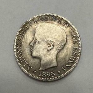 Coin 1 peso 1895 Puerto Rico