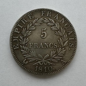 Coin 5 francs 1810 France Emperor Napoleon