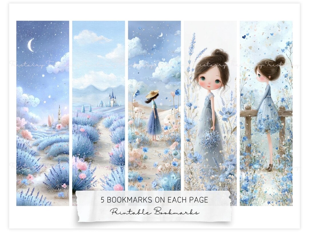 Dreamy Lavender Fields Bookmarks | Romantic Enchanted Countryside ...