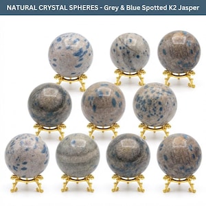 Crystal Hunter K2 Jasper Sphere, Hand-Polished Feng Shui Decor (70-90mm)