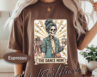 Tanz Mama Shirt Lustige Skelett Ballett Mama Vintage Retro Müde Mama Leben Grafik Geschenk für Mama Muttertag Tanz Recital Tee