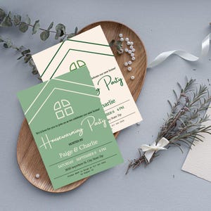 Modèle d'invitation à une fête de pendaison de crémaillère, modifiable sur Canva, invitation imprimable, téléchargement numérique instantané, facile à personnaliser