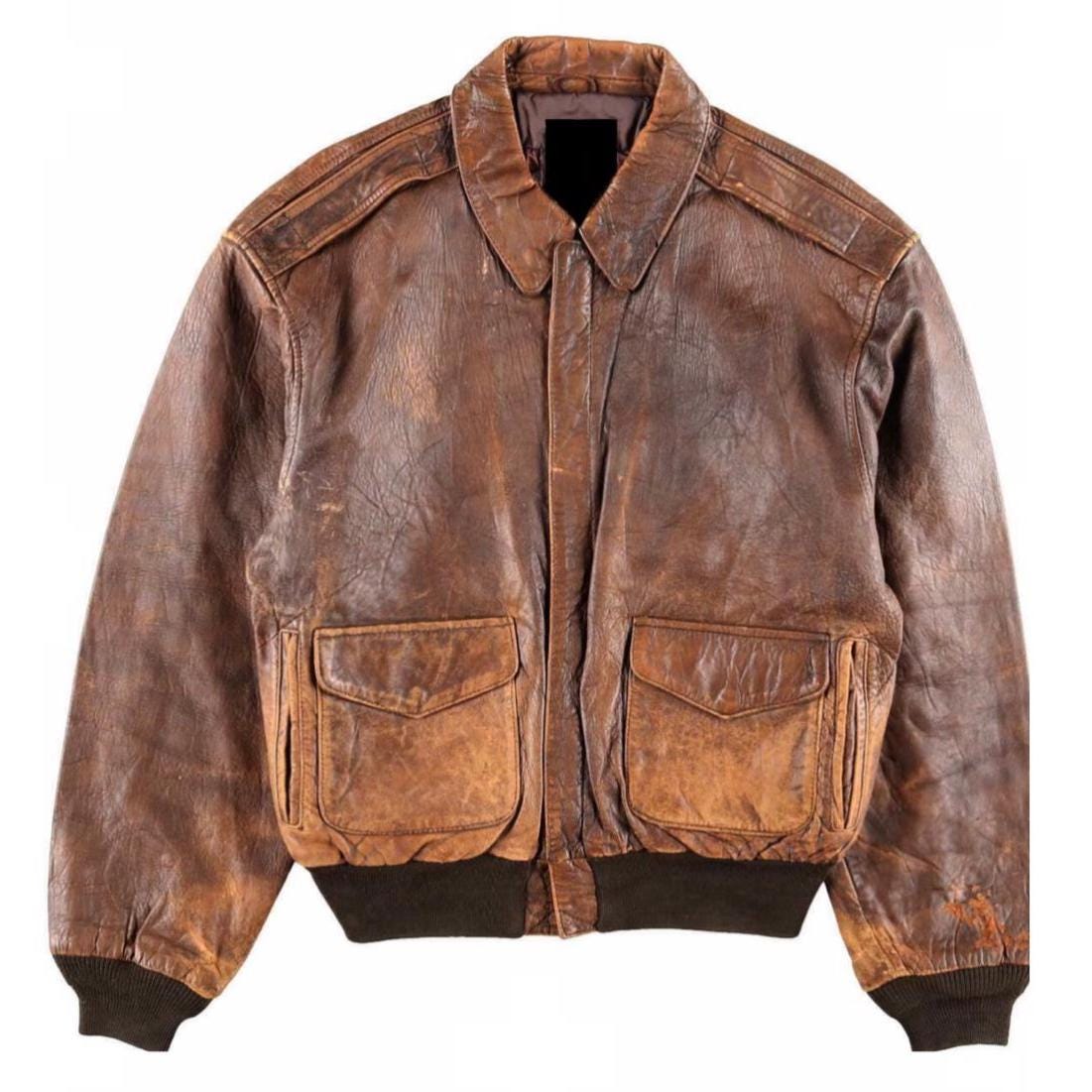 Original PONTIAC 80s Type A-2 Flight Pilot Heavy Leather