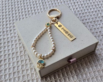 Swarovski Schlüsselanhänger, Schlüsselanhänger mit perlen perlen, personalisierte Musik Schlüsselanhänger, handgemachtes Geschenk zum Valentinstag