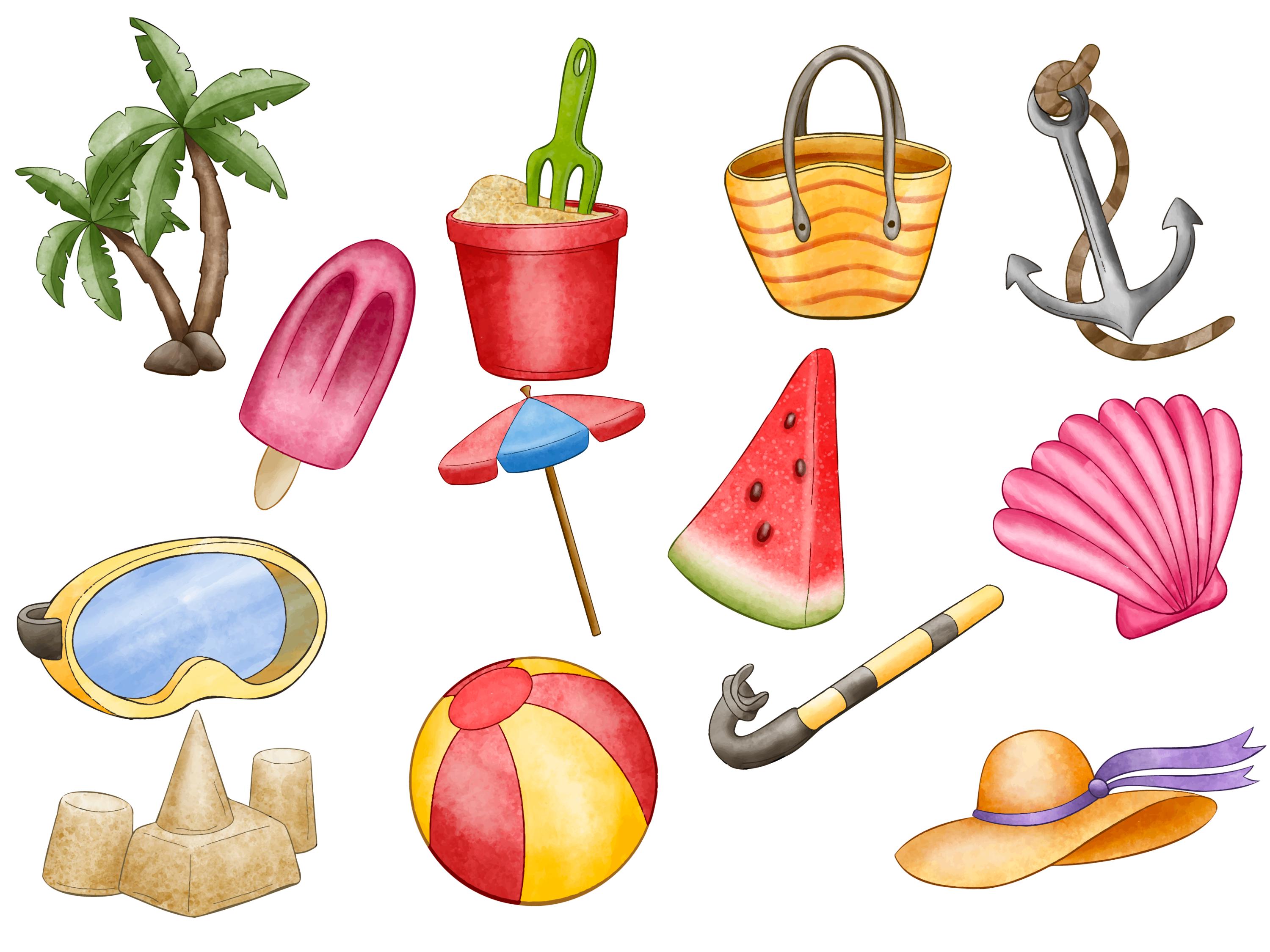 Kawaii Beach PNG Bundle