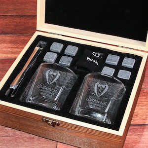 Personalized Whiskey Glasses/Whiskey Stones/Gift for Him/Groomsman Gift/Whiskey Glass Set with Whiskey Stones/Bridesmaid Gift/Glasses
