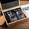 Personalized Whiskey Glass Set with Wooden Box, Groomsmen Gift idea, Best Man Gift, Luxury Groomsmen Gift box,Whiskey Gifts for Him