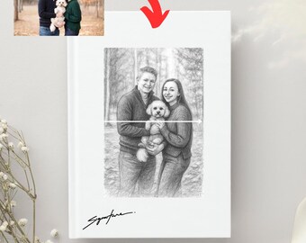 Foto till skiss: Förvandla ditt foto till en skiss Foto till skiss digital nedladdning | handritat porträtt | Blyertsteckningsporträtt från foto