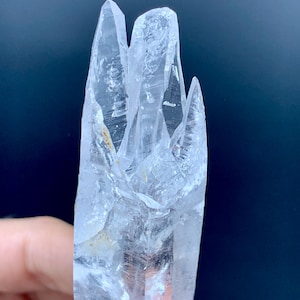 78 grams dubbelterminerad hög klar laserkvartskristall från Baluchistan, Pakistan, mycket unik laserkvarts för samling och visning