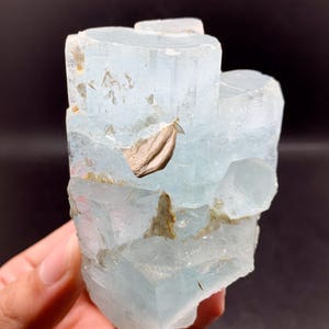 197.9 Gram, Aquamarine Crystal, Very Beautiful Terminated and Undamaged High Lustre Natural Blue Aquamarine Crystals Unique Pace for Display