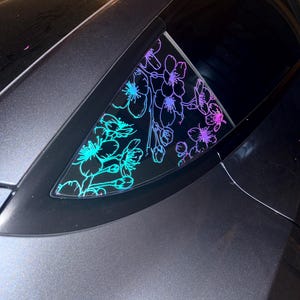 Cherry Blossom Decal| Sakura Flower Car Sticker, Laptop, Wall, or Window Vinyl| Japanese Floral Sticker| Car Window Decal