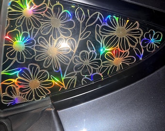 Daisy Car Decal|Cute Floral Vinyl Sticker|Daisy Flower Car Decal|Retro Floral Car Sticker|Boho Daisy Vinyl Decal| Aesthetic Flower Sticker