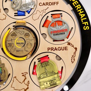 Medal Display Superhalfs Series 5 Half Marathons Etsy
