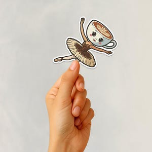 Ballerina Cappuccina Meme Sticker, Brainrot Memes, Internet Humor, Tiktok Meme, Stupid Gift, Italian Brainrot, Brainrot, Shark in Shoes