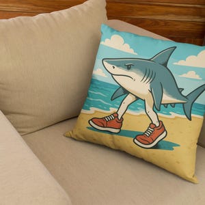 Tralalero Tralala Brainrot Meme Pillow, Brainrot Memes,Tiktok Meme, Crocodile Meme, Stupid Gift, Social Media Viral, Italian Brainrot