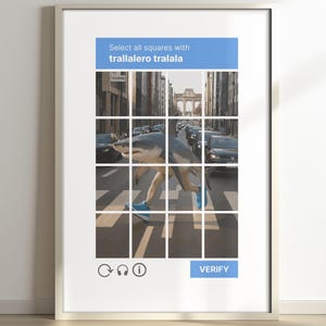 Framed Tralalero Tralala Funny Meme Poster,Brainrot Memes,Meme Posters,Crocodile Meme,Stupid Gift,Shark Meme,Italian Brainrot, Tiktok Meme