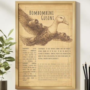 Bombombini Gusini Brain Rot Meme Poster, Brainrot Memes, Meme Posters, Gusini Meme, Stupid Gifts, Social Media Viral, Italian Brainrot