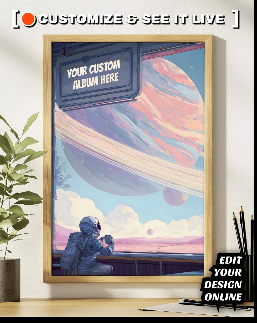 Retro Sci-fi Space Poster | Vintage Surreal Universe Wall Art - Etsy